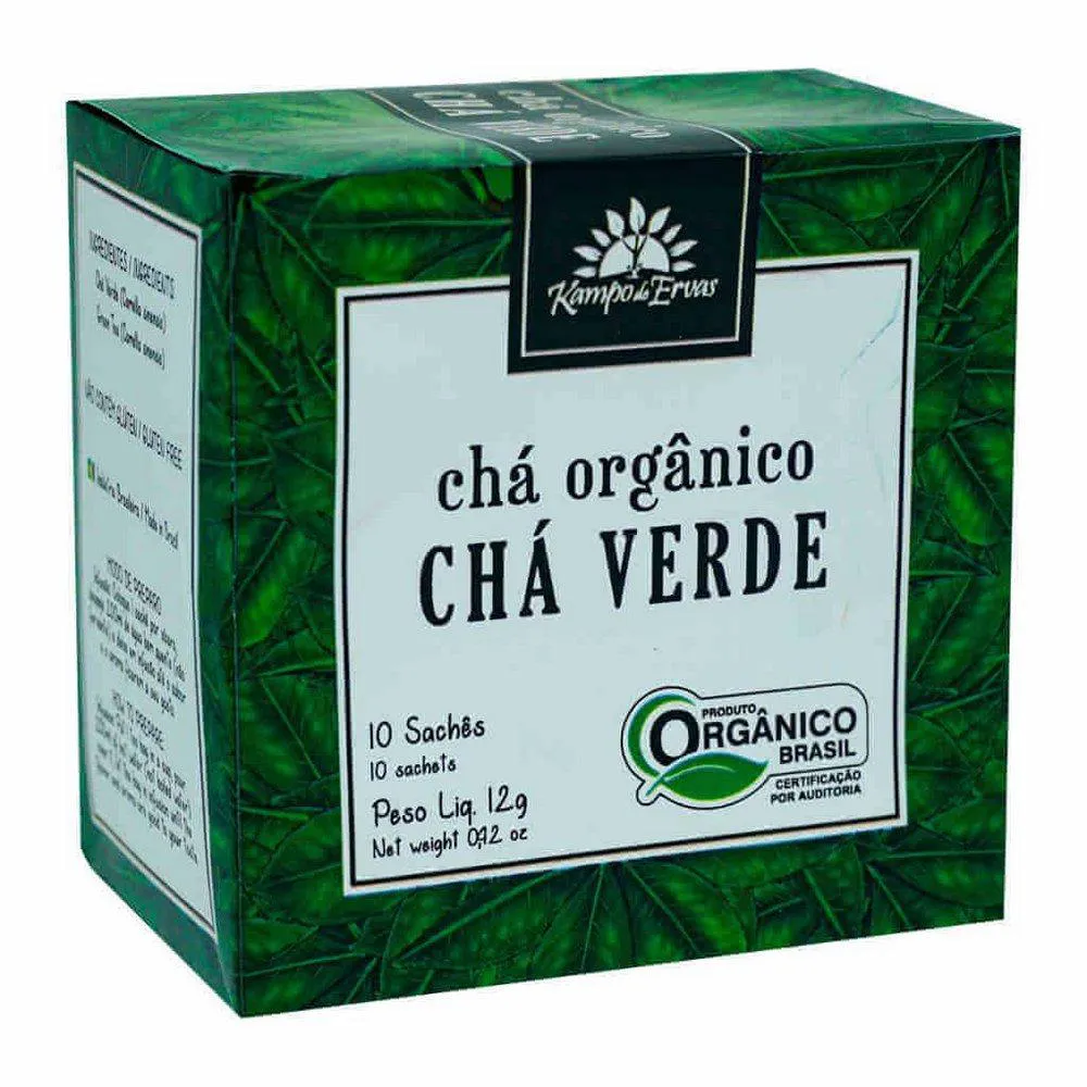 Chá Verde Orgânico Kampo de Ervas 10 Sachês