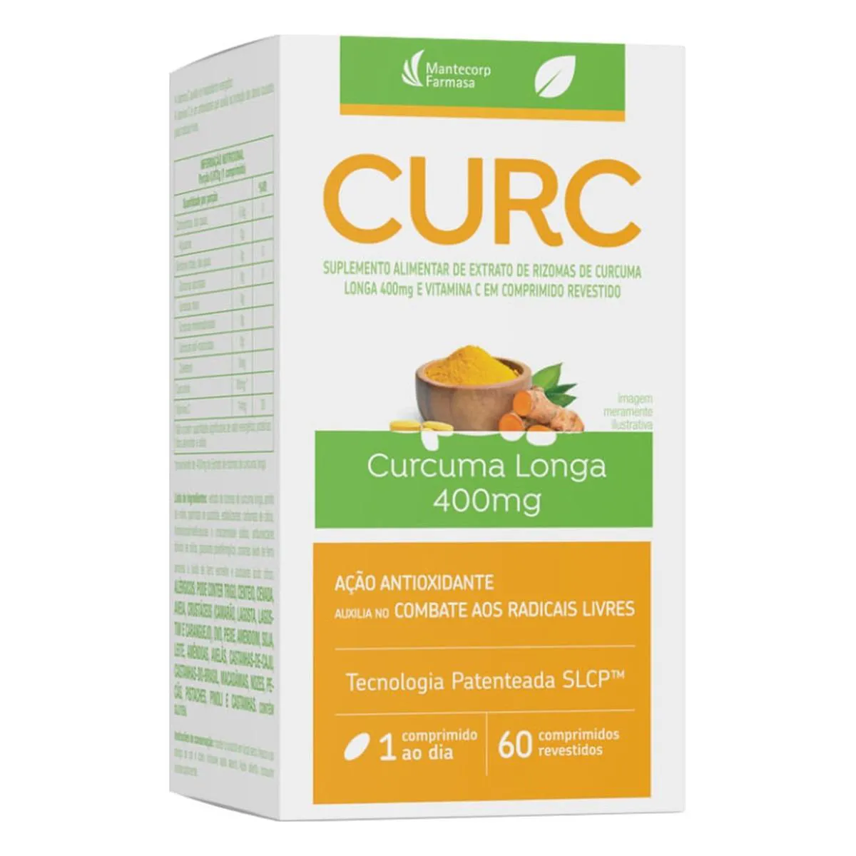 CURC 400MG 60 CáPS CúRCUMA - MANTECORP