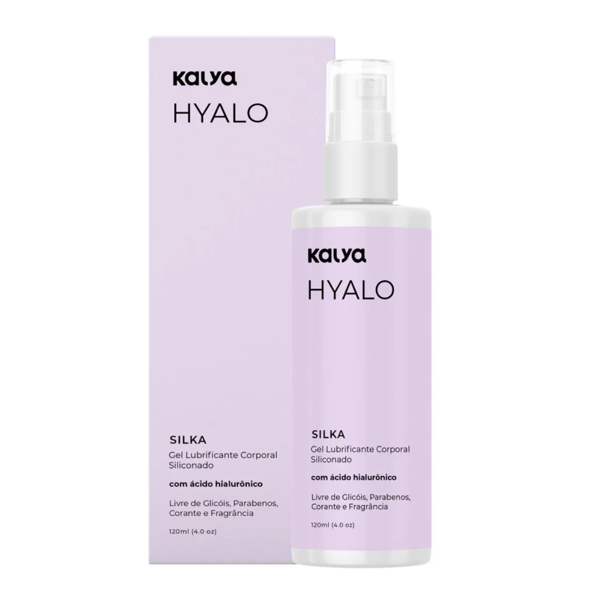 Hyalo silka lubrificante corporal siliconado c/ ácido hialurônico