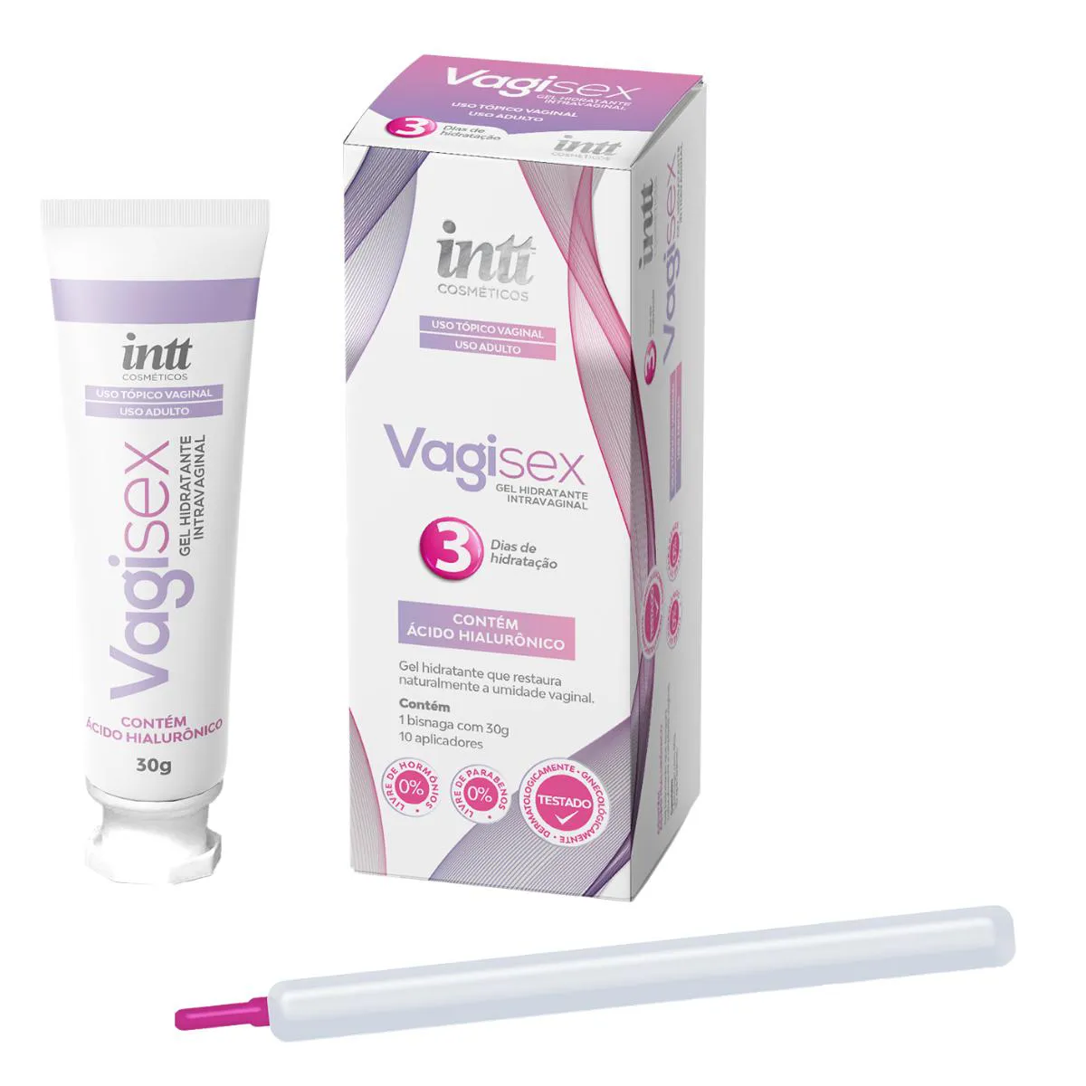 Vagisex lubrificante e hidratante vaginal c/10 aplicadores-intt
