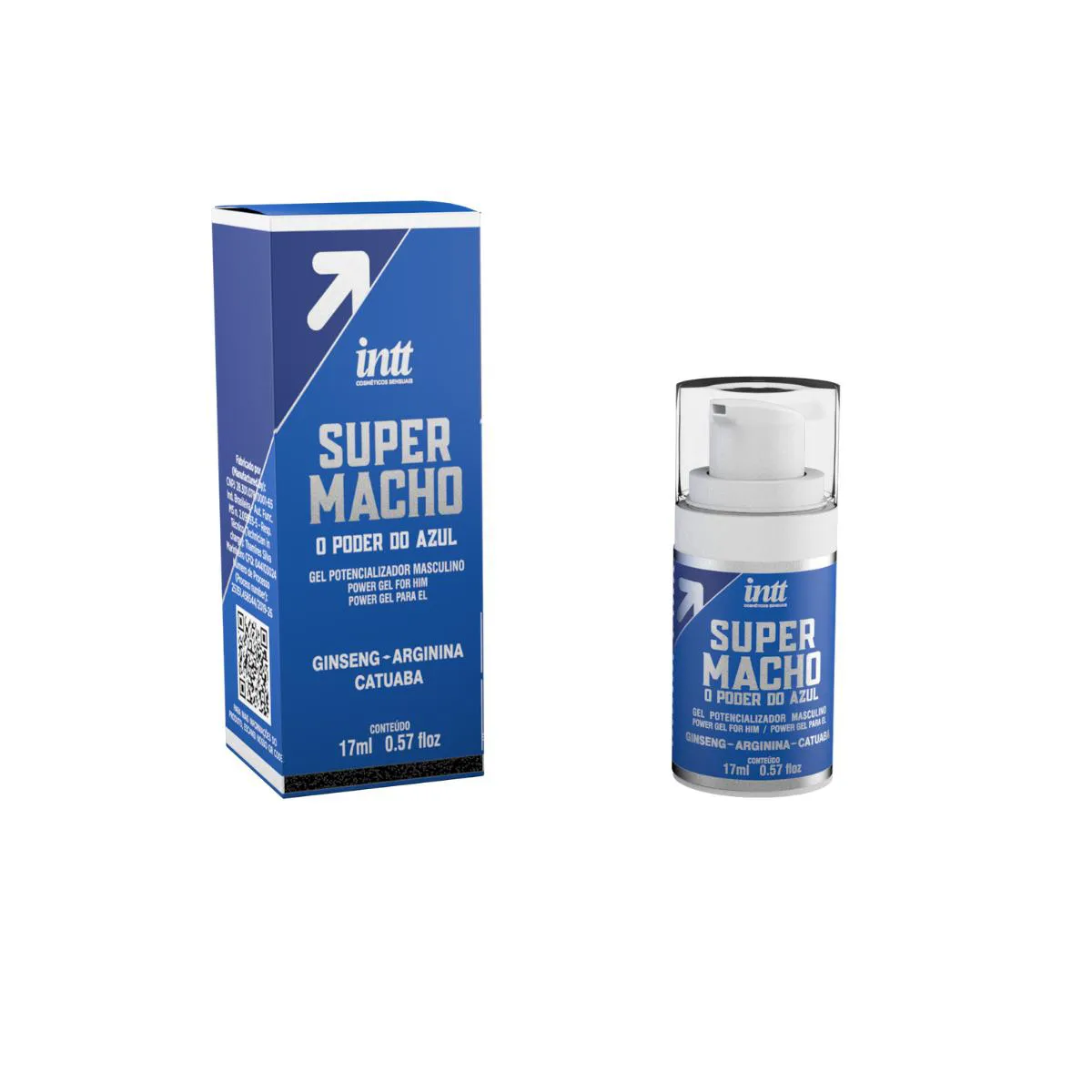 Super macho o poder do azul gel potencializador Masculino - 17 ml - intt