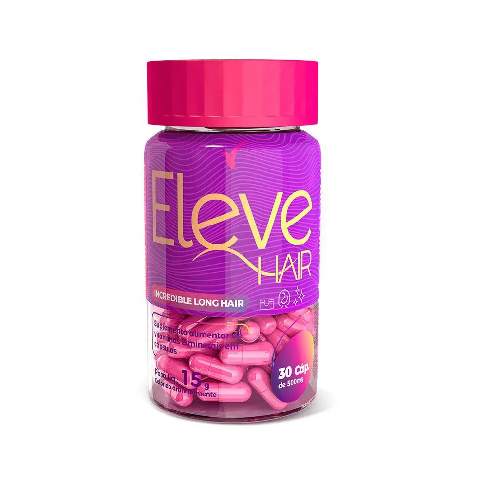 Vitamina para Cabelos e Unhas Eleve Hair 30 Dias 30 cápsulas