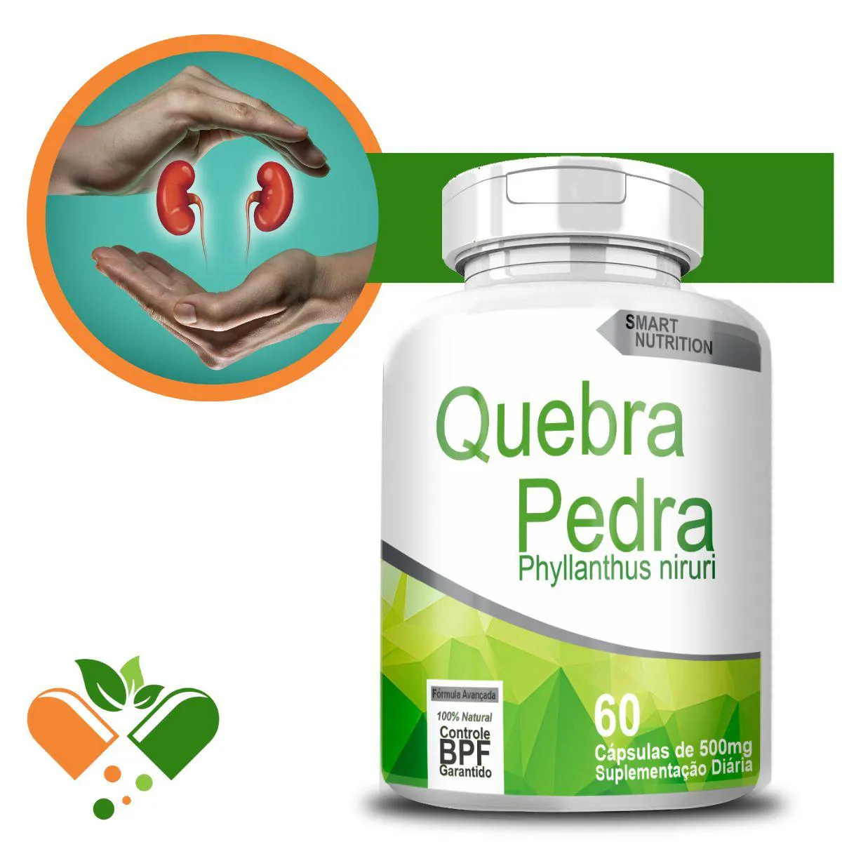 Quebra Pedra 500mg 60 cápsulas