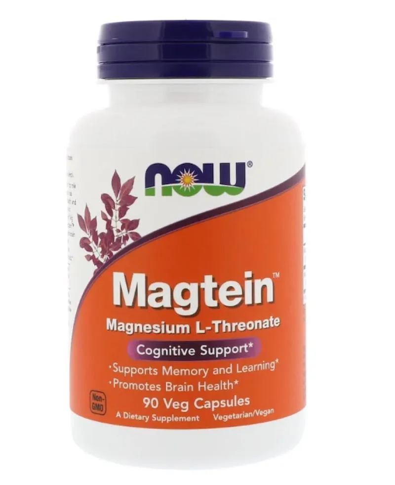 Suplemento Alimentar Magtein Magnésio Treonato 2000mg com 90 cápsulas - Now Foods
