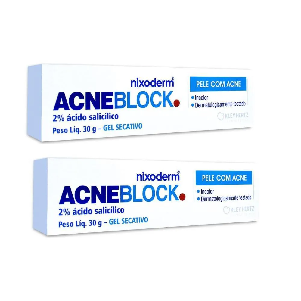 Acneblock Nixoderm Gel Secativo Acne 30g (kit C/ 02un)
