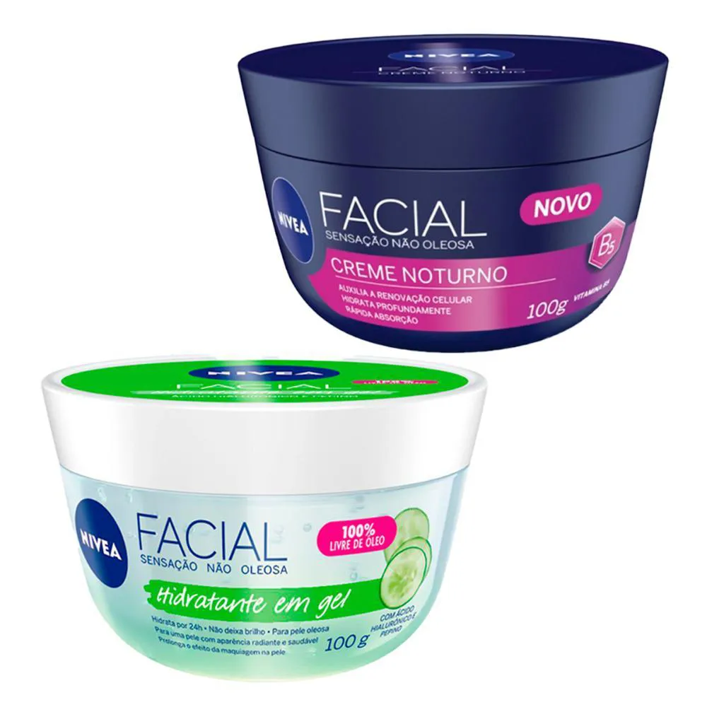 Kit Nivea Creme Noturno + Gel Hidratante 100g