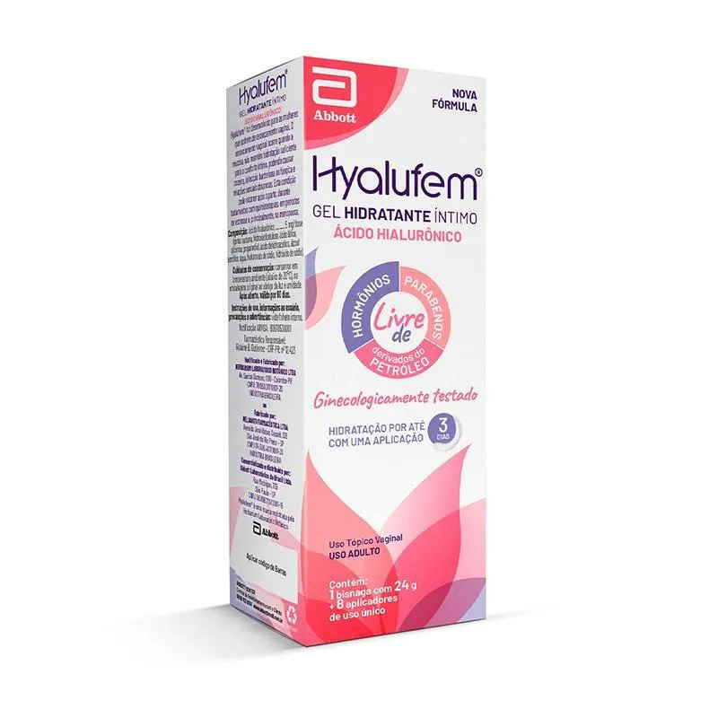 Gel Hidratante Íntimo Hyalufem Bisnaga 24g 8aplic Abbott