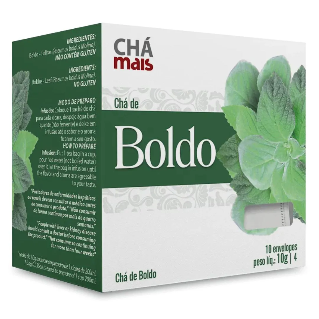 Clinicmais Chá Boldo 10 Sachês 10g - Chá Mais