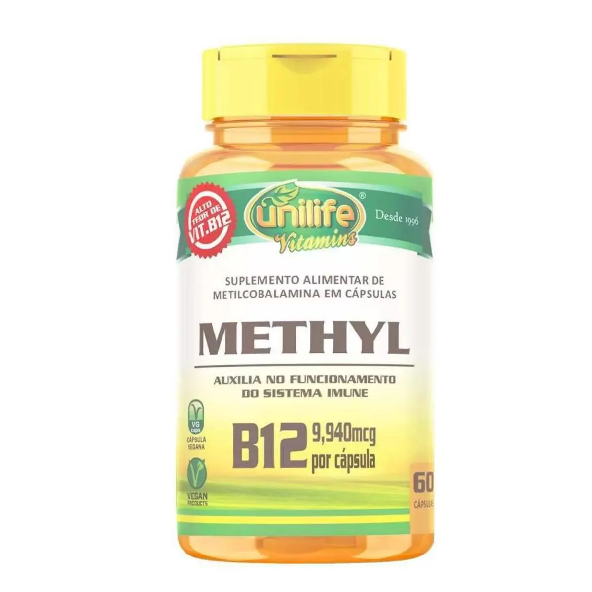 Uni Vit. B12 Metilcobalamina 350mg. - 60 cápsulas - Unilife