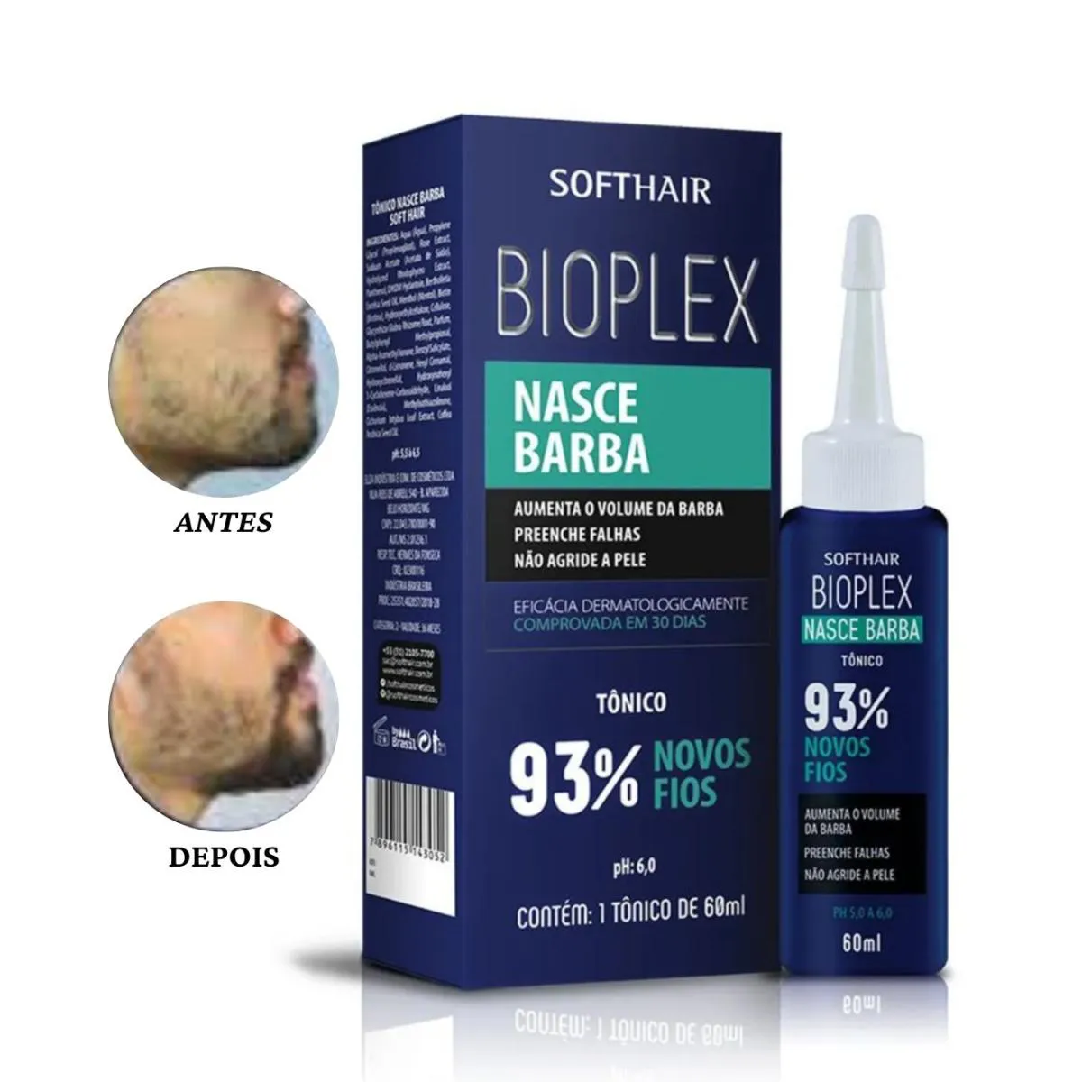 Produto para Crescer Barba Bioplex Nasce Barba Original 60ml