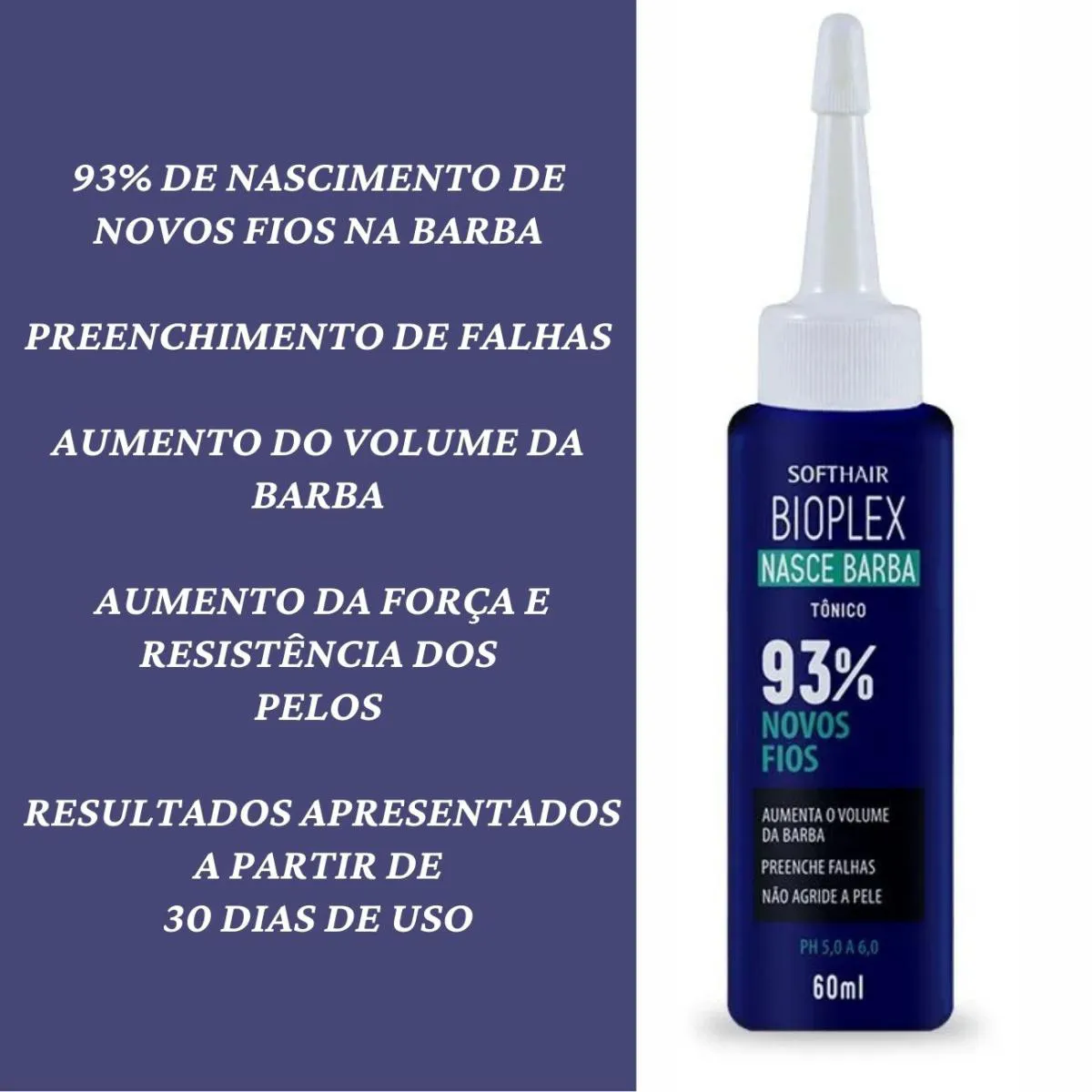 Produto para Crescer Barba Bioplex Nasce Barba Original 60ml