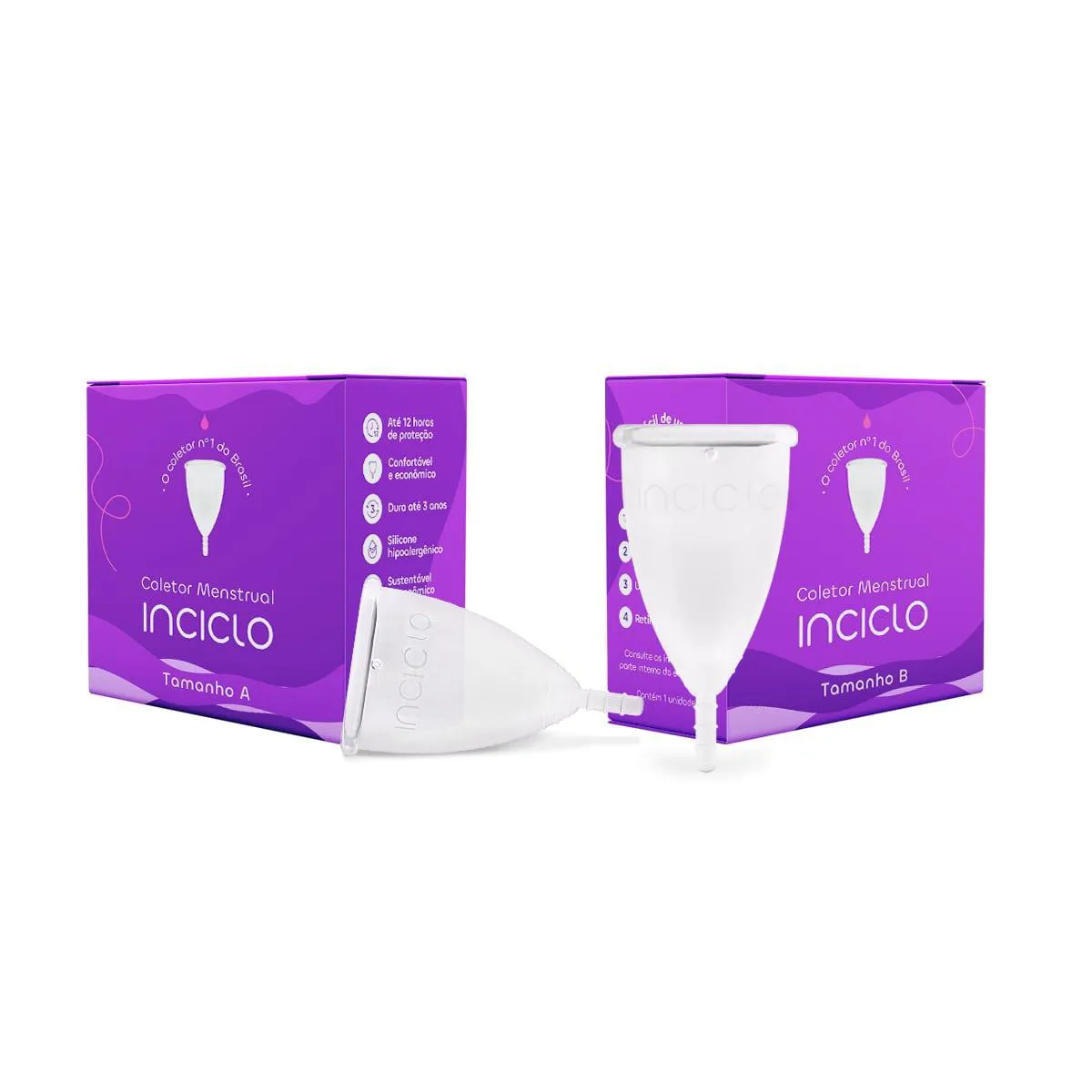 Coletor Menstrual (2un) 1 Coletor A + 1 Coletor B