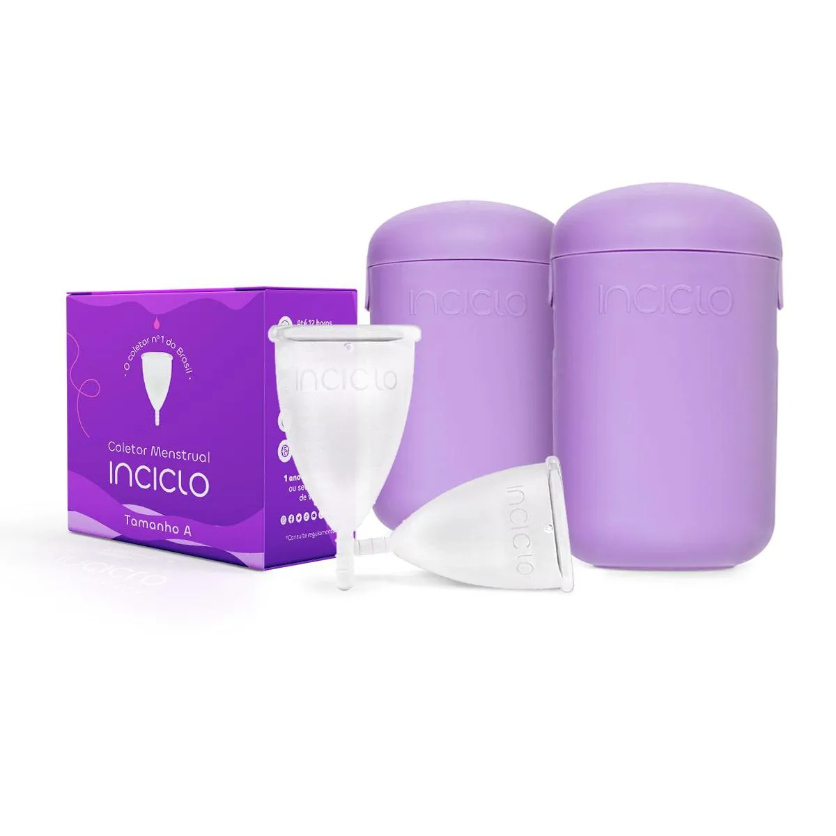 Kit 2 Coletores Menstruais A + 2 Cápsulas Esterilizadoras A (2UN - A Partir De 30 Anos Ou Com Filhos)