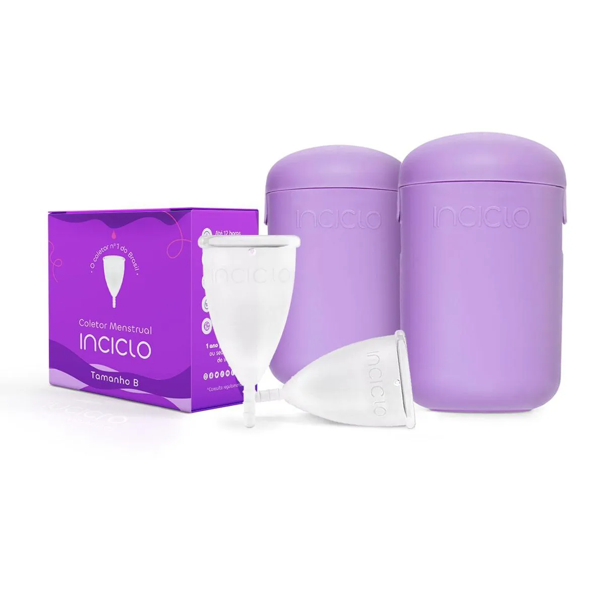 Kit 2 Coletores Menstruais B + 2 Cápsulas Esterilizadoras B (2UN - 20 A 29 Anos E Sem Filhos)