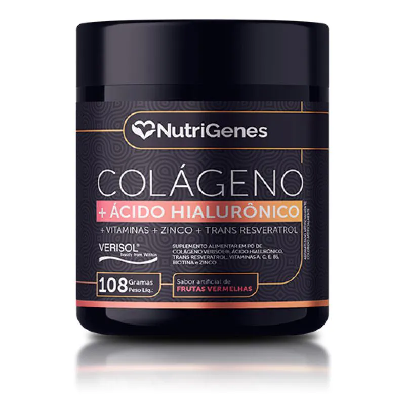 Colágeno Verisol com Ácido Hialurônico 108g Sabor Frutas Vermelhas Nutrigenes