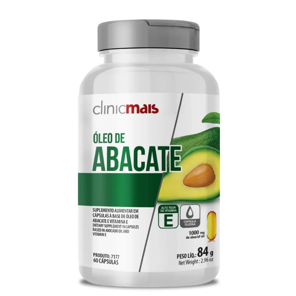 Óleo de Abacate 60 cápsulas 1000mg Clinicmais