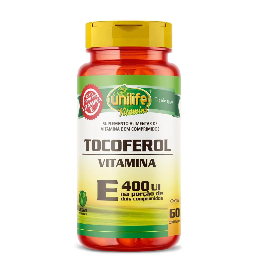 Vitamina e (tocoferol) 60 comprimidos 1000mg Unilife