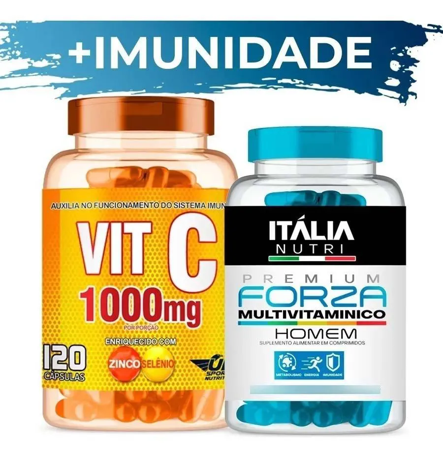 Combo Foco na Imunidade - Vitamina C + Forza Multivitamínico
