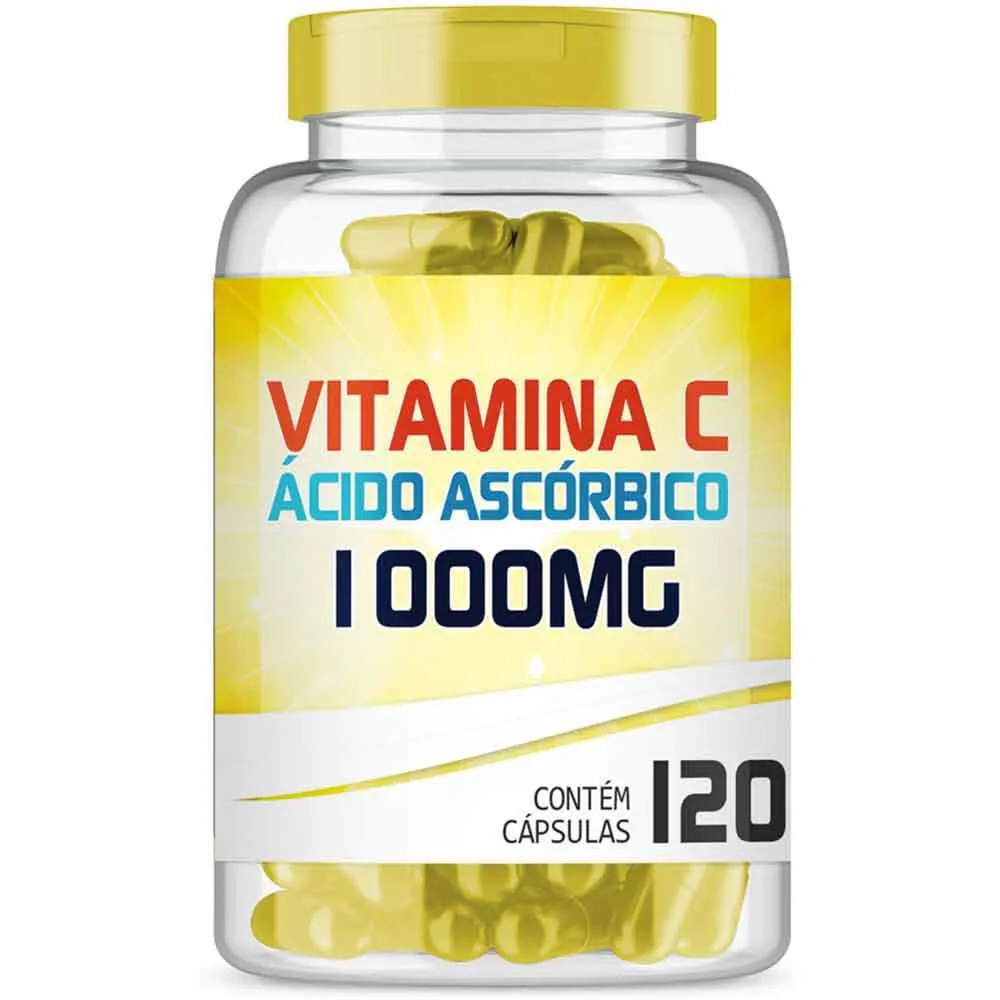 Vitamina C Ácido Ascórbico 1000mg com 120 cápsulas