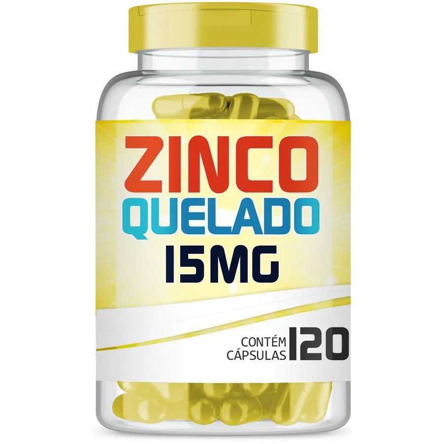 Zinco Quelado 15mg com 120 cápsulas
