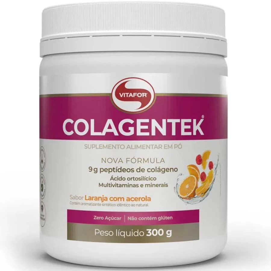 COLAGENTEK VITAFOR SABOR LARANJA COM ACEROLA 300G