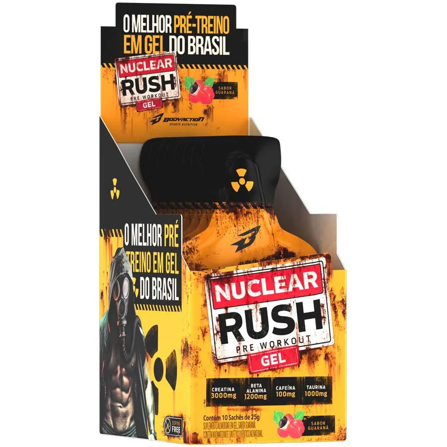 NUCLEAR RUSH GEL DISPLAY C/10 SACHêS 25G GUARANá - BODY ACTION