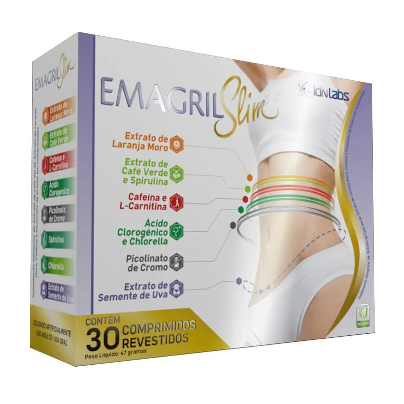 Emagril Slim com 30 comprimidos Revestidos Idn Labs