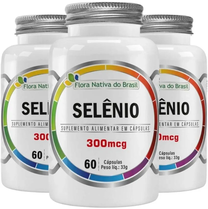 Kit 3x Selênio 500% Idr 60 cápsulas - Flora Nativa