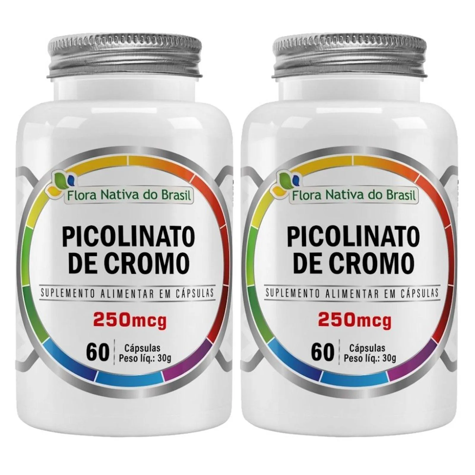 Kit 2x Picolinato de Cromo 60 cápsulas - Flora Nativa