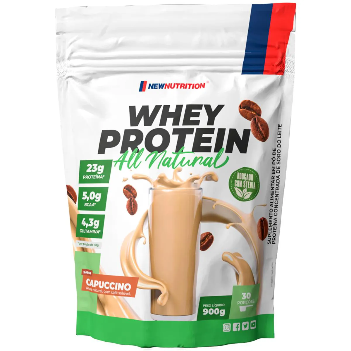 Whey Protein Newnutrition All Natural Capuccino 900g