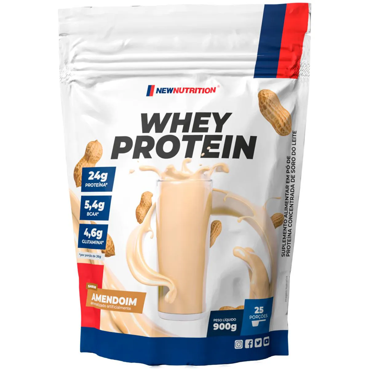 Whey Protein Newnutrition Amendoim 450g