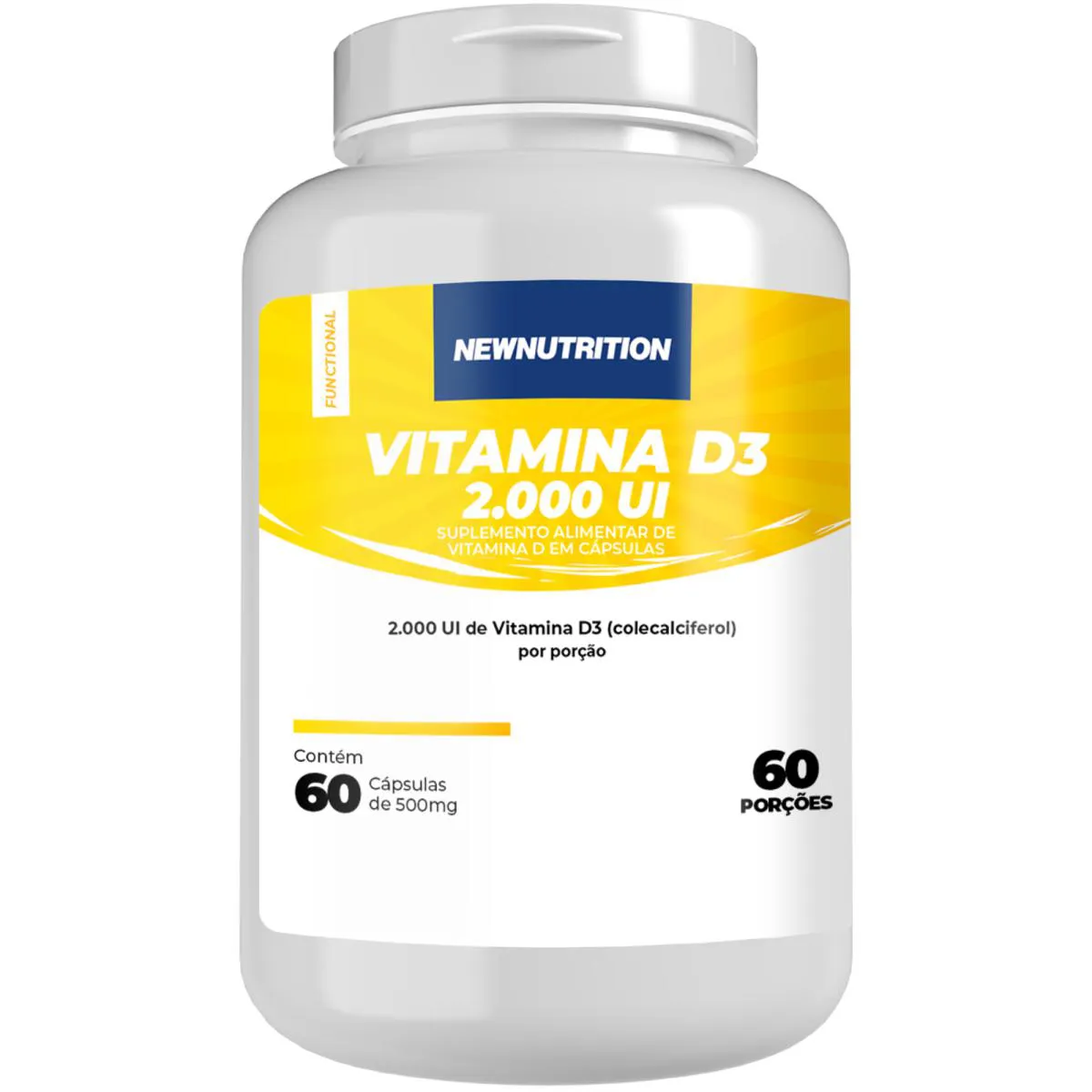 Vitamina D3 2000ui 60caps 60 Cápsulas Natural