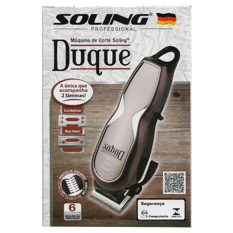 Máquina de Corte Soling Duque Cordless sem Fio Bivolt