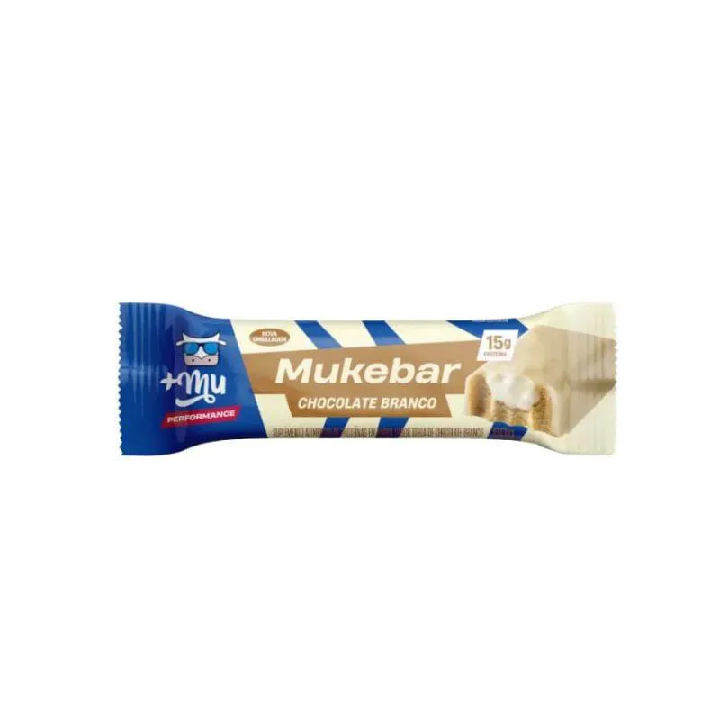 Barra de Proteína +Mu Mukebar Chocolate Branco 60g