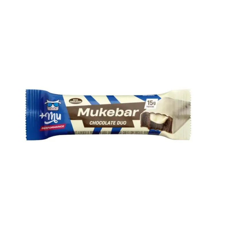 Barra de Proteína +Mu Mukebar Chocolate Duo 60g