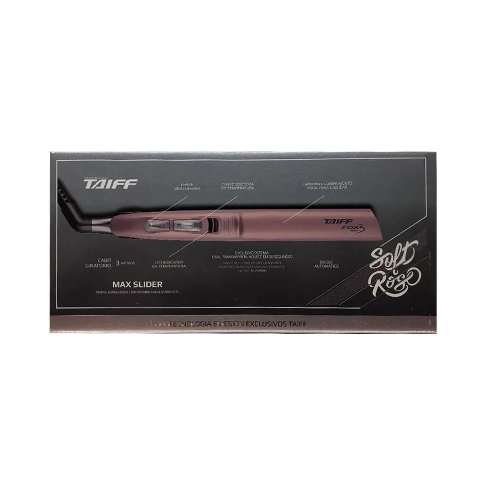 PRANCHA ALISADORA TAIFF FOX ÍON 3 ROSE 230C° BIVOLT