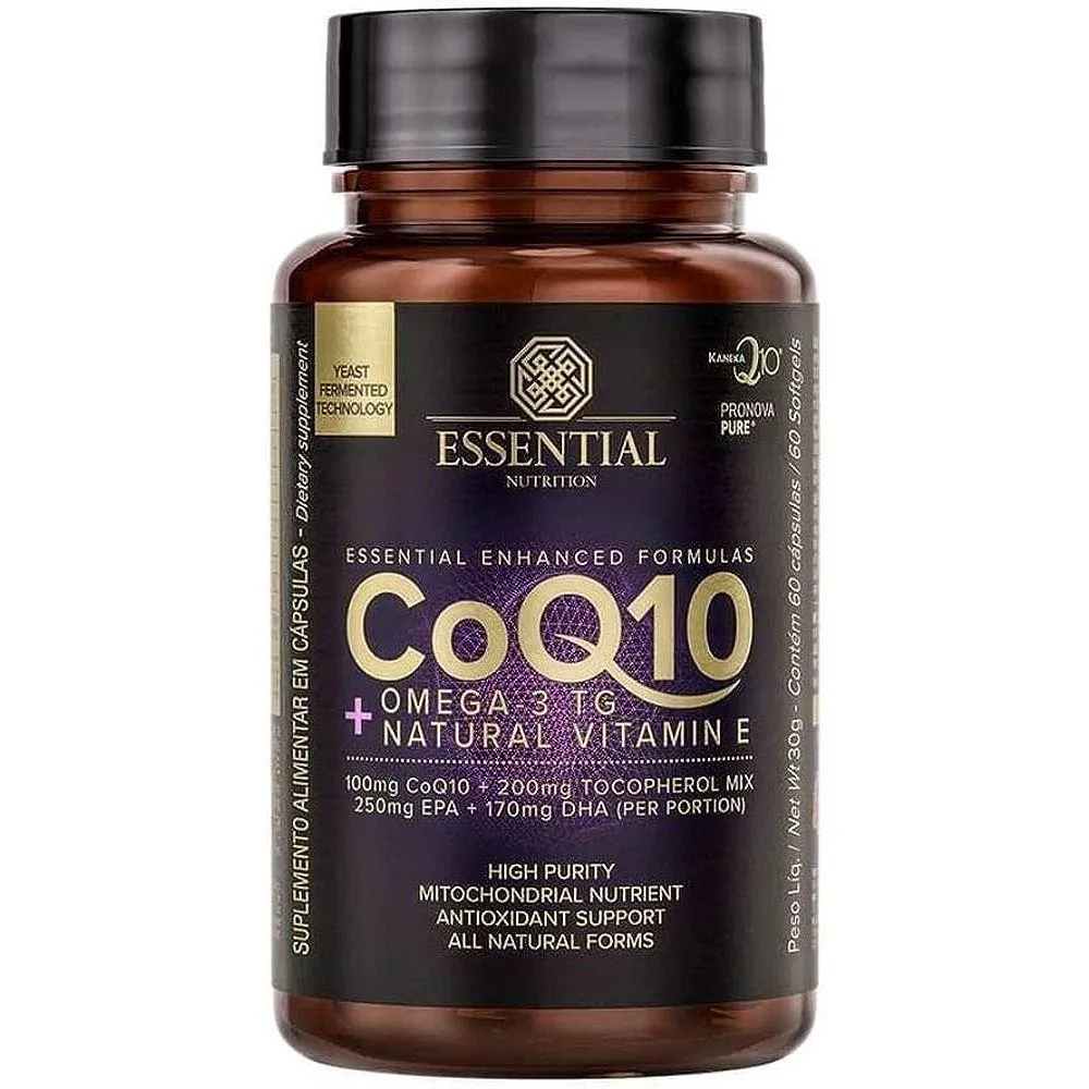 Ômega 3 Essential Nutrition Coezima Coq10 + Vitamina e + Tg - 60cps
