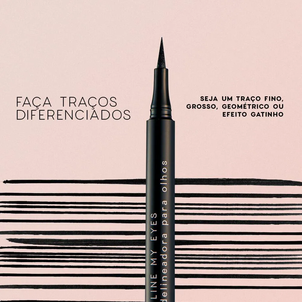 Caneta Delineadora Preta - Line My Eyes Océane Edition 1.2ml