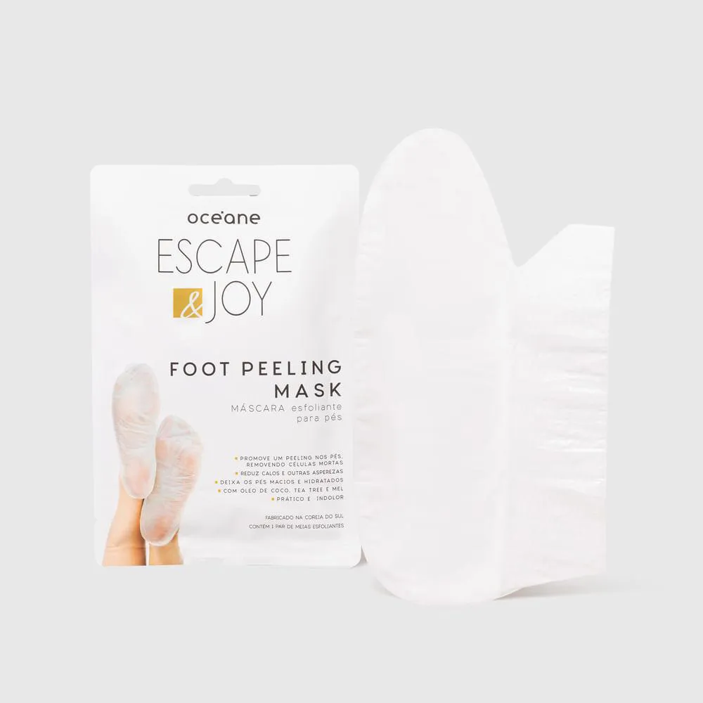 máscara esfoliante para pés com óleo de coco - foot peeling mask 1 par