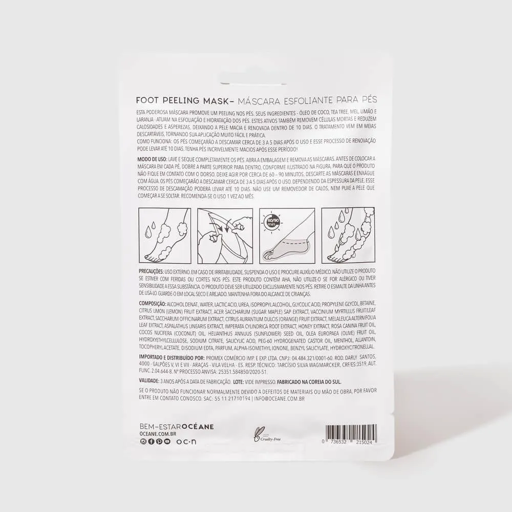 Kit Pés Renovados - Máscara Esfoliante Para Pés (3 Produtos)