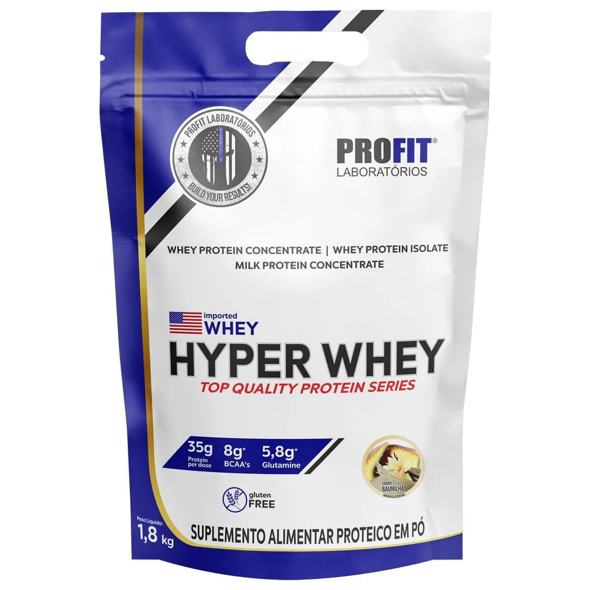 Hyper Whey - 1800G Refil Baunilha - Profit