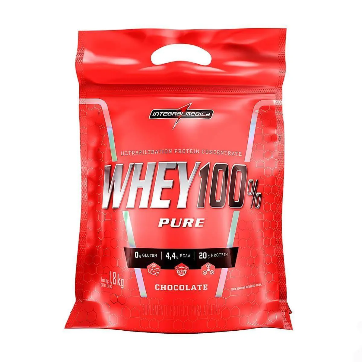 Whey 100% Pure - 907G Refil Chocolate - Integralmédica
