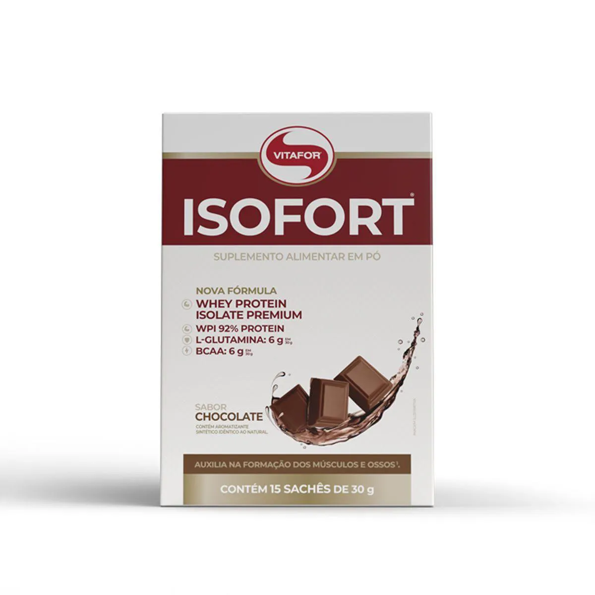 Whey Protein Isolado Vitafor Isofort Neutro Sachê 30g