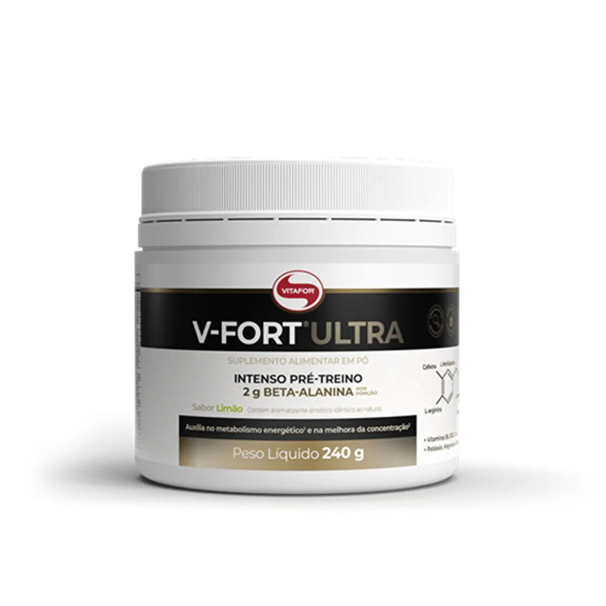 V - FORT ULTRA  PRé TREINO -  240G LIMãO - VITAFOR