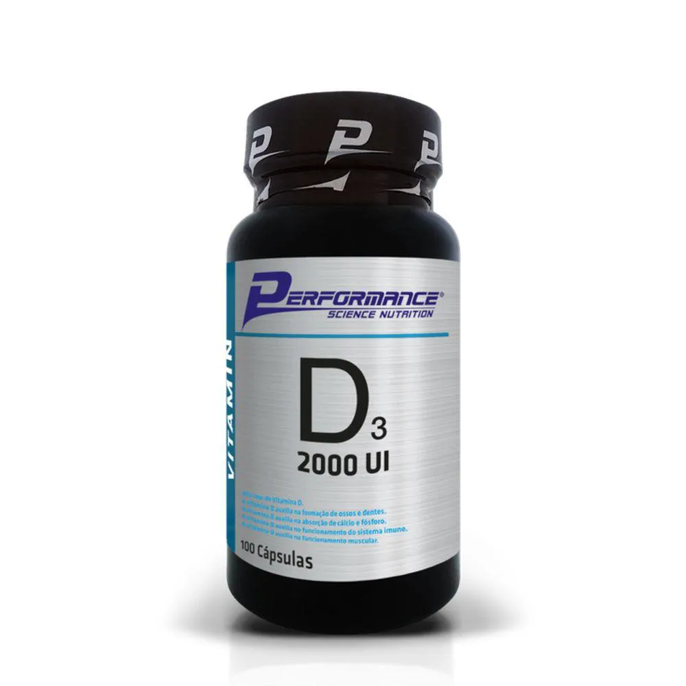 Vitamina D3 2000ui Performance Nutrition - 100 Cápsulas