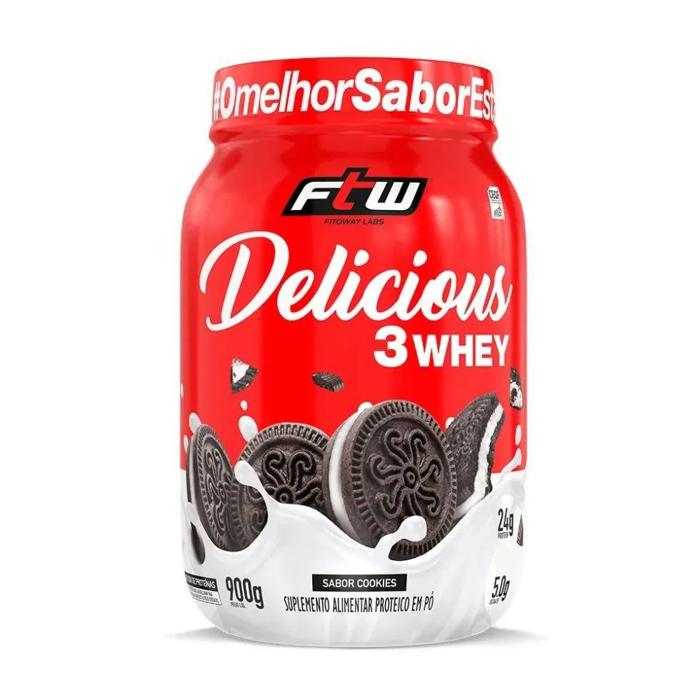 Delicious 3whey (900g) - Sabor: Cookies