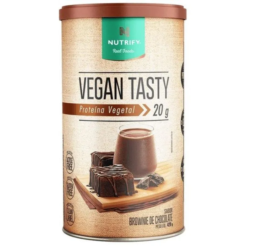 Proteína Vegetal em Pó Nutrify Vegan Tasty Brownie de Chocolate 420g