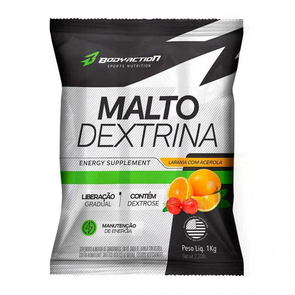 Maltodextrina Body Action Malto Dextrin Laranja com Acerola 1kg