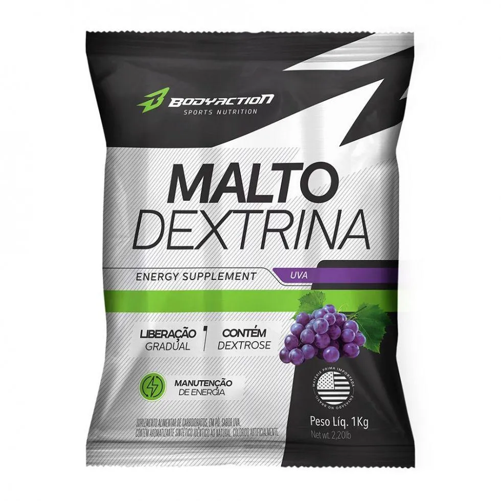 Maltodextrina Body Action Malto Dextrin Uva 1kg