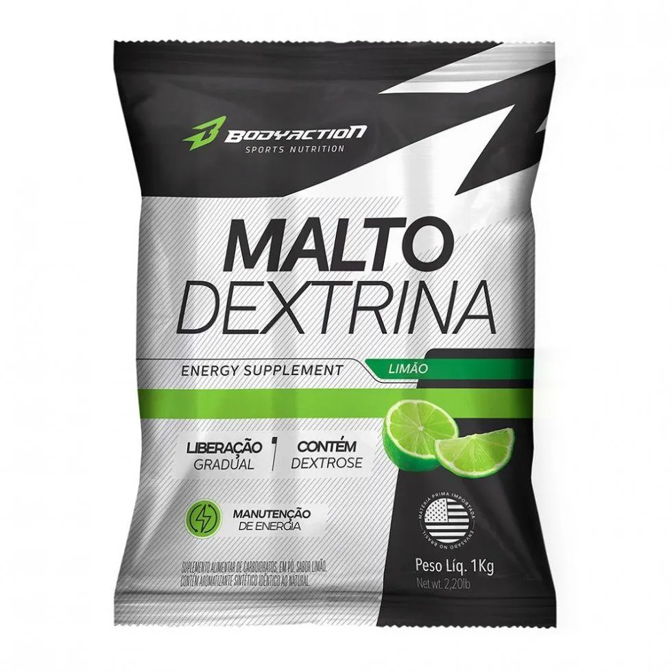 Maltodextrina Body Action Malto Dextrin Limão 1kg